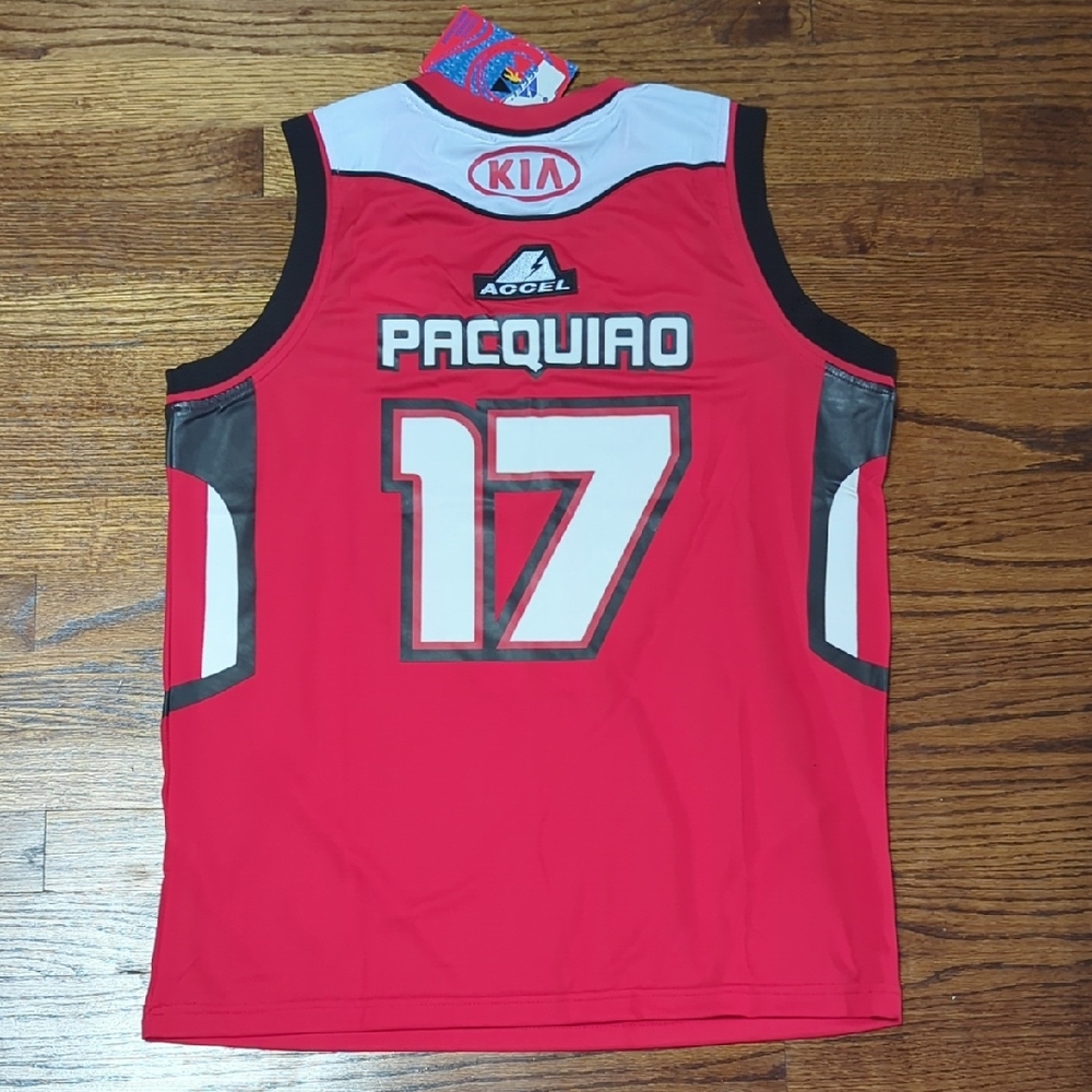 Manny Pacquiao PBA Licensed Red Basketball Jersey